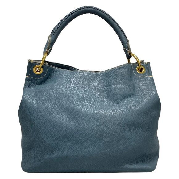 Auth PRADA - BR4829 Blue Gray Leather Shoulder Bag - Picture 2 of 16